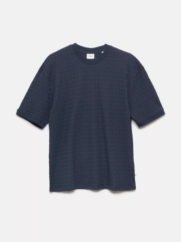 s.Oliver Tricou barbati, din amestec de bumbac, Relaxed fit, Bleumarin inchis - Img 7