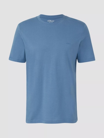 s.Oliver Tricou barbati din bumbac, Regular fit, Albastru inchis - Img 6