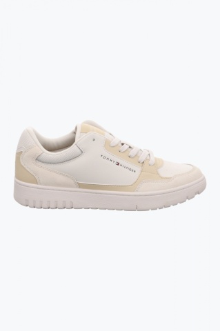 Sneakers barbati Th Basket Core Lth Mix Ess bej - Img 1