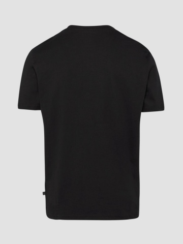 Tricou barbati cu imprimeu abstract in partea din fata, Negru - Img 2