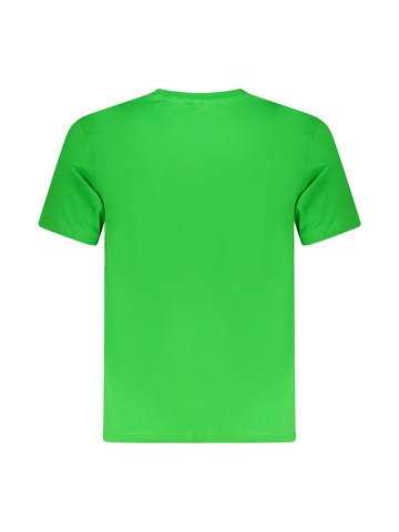 Tricou barbati, cu imprimeu cu text, Regular fit, Verde deschis - Img 2