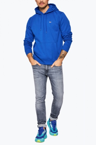 Hanorac barbati Tjm Fleece cu croiala Regular fit albastru - Img 4