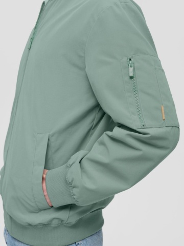 Jacheta barbati tip aviator cu buzunare oblice verde deschis - Img 3