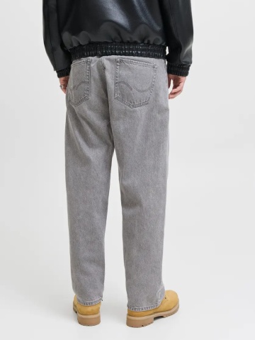 Jack & Jones Blugi barbati ALEX, cu talie inalta si croiala Baggy fit, Gri - Img 3