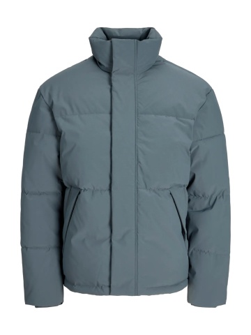 Jack & Jones Geaca barbati, PUFFER, cu guler inalt, JJESOHO, Gri albastrui - Img 7