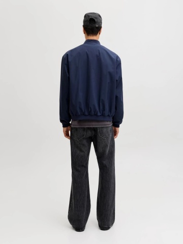 Jack & Jones, Jacheta bomber, barbati, cu buzunare oblice fara fermoar, Bleumarin inchis - Img 7