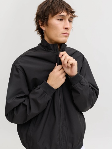 Jack & Jones Jacheta bomber barbati, Regular fit, Negru - Img 3