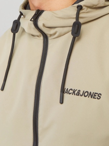 Jack & Jones Jacheta bomber cu gluga, JJERUSH HOOD, Bej/Negru - Img 4