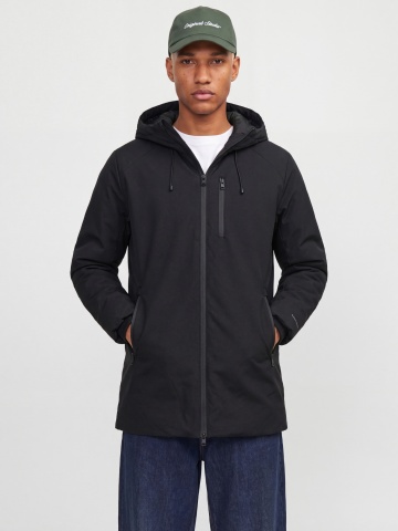 Jack & Jones Jacheta JJSAGE PARKA, barbati, cu gluga si croiala Regular fit, Negru