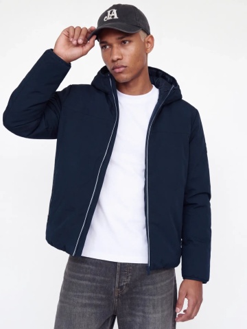 Jack & Jones Jacheta reversibila, barbati cu gluga, Regular fit, JJEBROOKLYN, Bleumarin inchis - Img 5