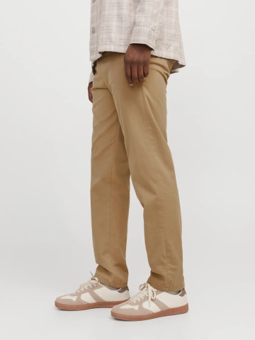 Jack & Jones, Pantaloni chino barbati, cu talie medie, Relaxed Fit, JPSTKANE BARRET, Maro - Img 3