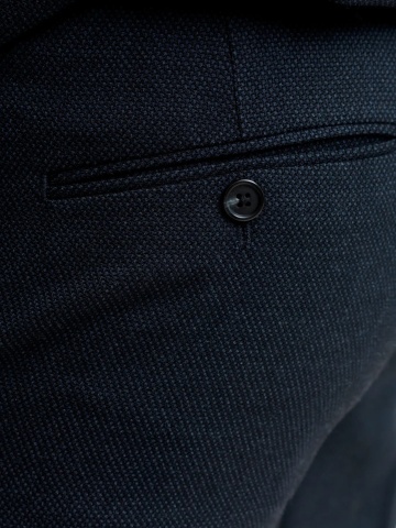 Jack & Jones Pantaloni costum barbati, din amestec de lana, cu talia medie, Slim fit, JPRSOLARIS, Bleumarin inchis - Img 4