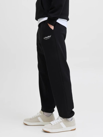 Jack & Jones Pantaloni de trening barbati, cu talie medie, Relaxed Fit, JPSTKANE SOHO, Negru - Img 3