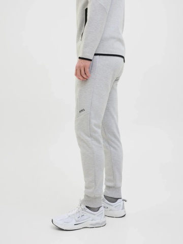 Jack & Jones Pantaloni de trening barbati, cu talie medie, Slim fit, JPSTWILL FUSION, Gri deschis - Img 3