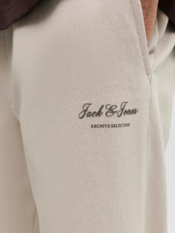 Jack & Jones Pantaloni de trening barbati, JPSTGORDON ARCHIVE, Regular fit, Crem - Img 4