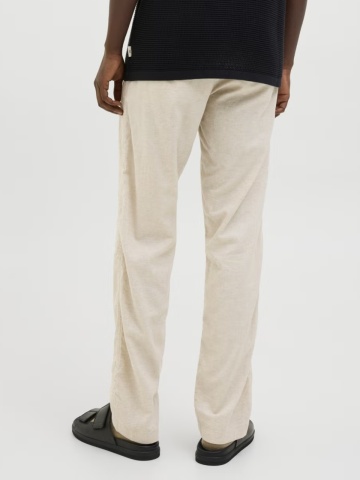 Jack & Jones, Pantaloni jogger barbati, Jpstkane hybrid bondi, Relaxed Fit, Crem - Img 2