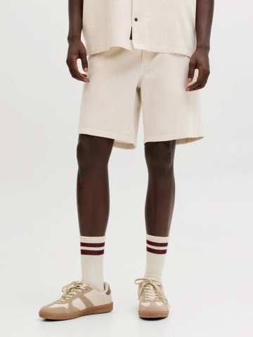 Jack & Jones Pantaloni scurti barbati, Jaiden Waffle Resort Short, Bej