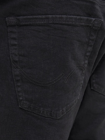 Jack & Jones Plus Blugi JJIGLENN, barbati big sizes, cu talie joasa si croiala Slim fit, Negru - Img 4