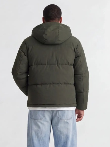 Jack & Jones Plus Geaca barbati big sizes, cu gluga, Regular fit, JJGALAXY, Verde inchis - Img 2