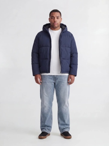 Jack & Jones Plus Geaca barbati big sizes, cu gluga, Regular fit, JJGALAXY, Bleumarin inchis - Img 3