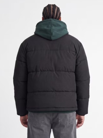 Jack & Jones Plus Geaca barbati big sizes, PUFFER, fara gluga, Regular fit, JJESOHO, Negru - Img 2
