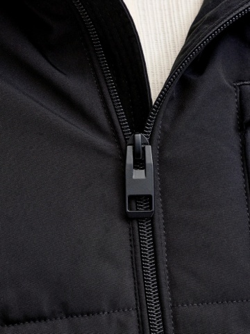 Jack & Jones Plus Geaca barbati cu gluga, 2 buzunare oblice si croiala Regular fit, Negru - Img 3