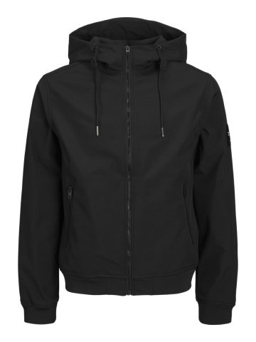 Jack & Jones Plus Jacheta softshell cu gluga barbati big sizes, Negru - Img 8