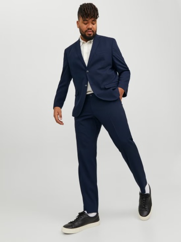 Jack & Jones Plus Sacou barbati, JPRFRANCO, cu croiala Regular Fit, Bleumarin inchis - Img 8