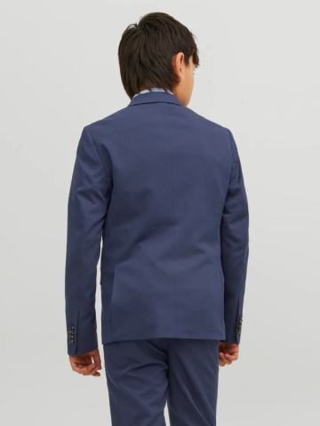 Jack & Jones Sacou costum baieti, SOLAR, croiala Super Slim Fit, Bleumarin - Img 2