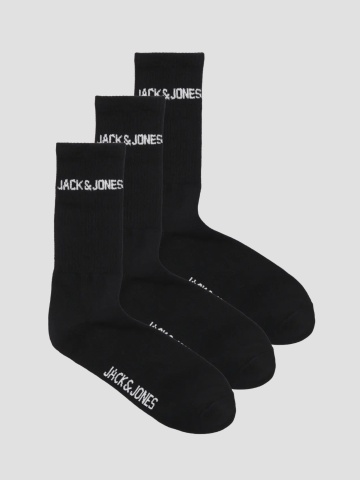 Jack & Jones Set 3 perechi de sosete, barbati, JACMELVIN, Negru
