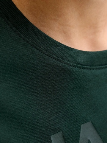 Jack & Jones Tricou baieti, din bumbac organic, Regular fit la baza gatului, JJECORP, Verde inchis - Img 3