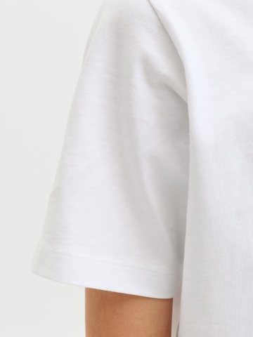 Jack & Jones Tricou baieti, Regular fit la baza gatului, Alb - Img 4