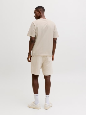 Jack & Jones Tricou barbati, JJESOHO TEE SS, la baza gatului, Relaxed Fit, Crem - Img 7