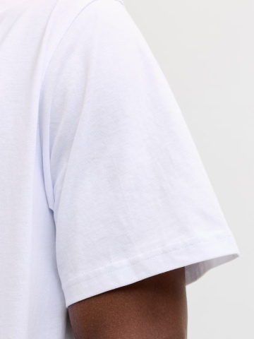 Jack & Jones Tricou barbati, JJESOHO TEE SS, la baza gatului, Relaxed Fit, Alb - Img 5