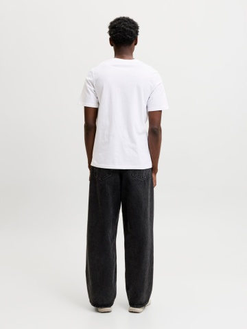 Jack & Jones Tricou barbati la baza gatului, din bumbac, Regular Fit, JJAERO, Alb - Img 6