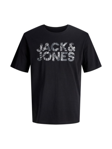 Jack & Jones Tricou cu decolteu la baza gatului, baieti, imprimeu cu logo, Regular fit, Negru - Img 8