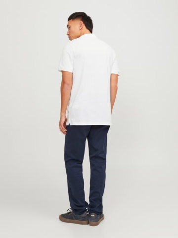 Jack & Jones Tricou polo Basic, Slim Fit, din bumbac, Alb - Img 7