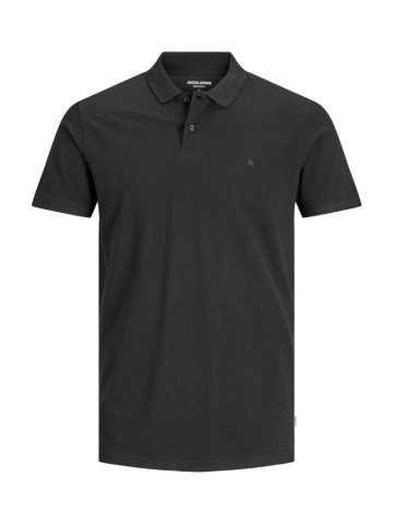 Jack & Jones Tricou polo Basic, Slim Fit, din bumbac, Negru - Img 8