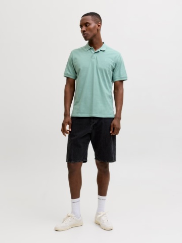Jack & Jones Tricou polo Basic, Slim Fit, din bumbac, Verde deschis - Img 6