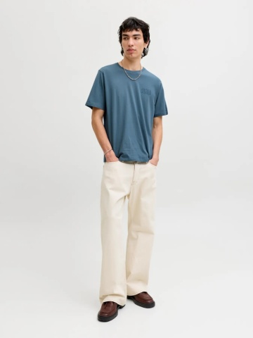 Jack & Jones Tricou simplu, barbati, din 100% bumbac, Regular Fit, JJECORP, Albastru inchis - Img 6