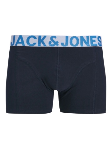 Jack & Jones Underwear barbati, Set 3 perechi de boxeri, banda cu logo, Bleumarin inchis - Img 5
