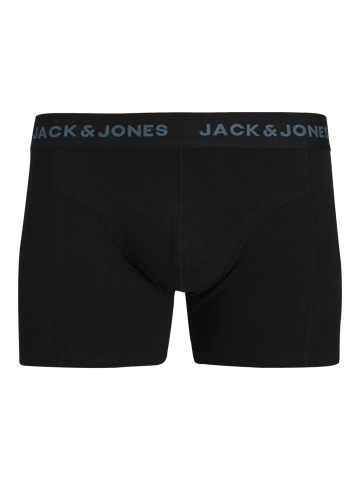 Jack & Jones Underwear barbati, Set 3 perechi de boxeri, cu imprimeu text, Negru - Img 4