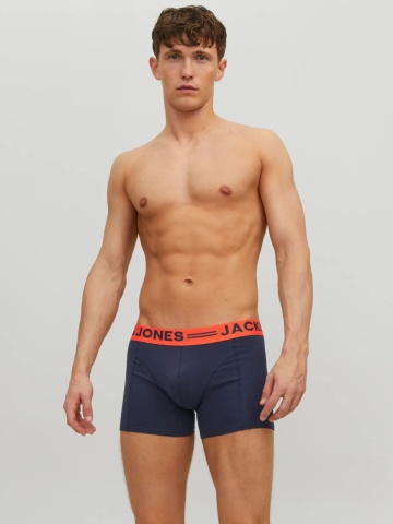 Jack & Jones Underwear barbati, Set 3 perechi de boxeri, Jaclichfield cu imprimeu text, Rosu inchis - Img 5