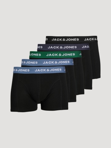 Jack & Jones Underwear barbati Set 5 perechi de boxeri, Negru