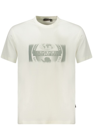 Napapijri Tricou barbati, cu imprimeu grafic, Regular Fit, Alb - Img 1