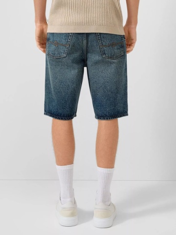 Q/S by s.Oliver Pantaloni scurti de blug barbati, din bumbac, cu talie medie, Loose fit, Albastru inchis - Img 2