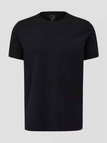 Q/S by s.Oliver Tricou barbati cu maneca scurta, din jerseu de bumbac, Regular fit, Negru - Img 6