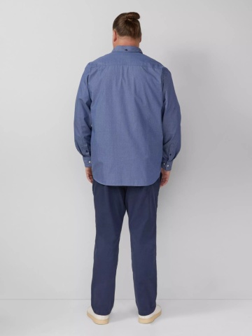 s.Oliver Big Sizes Camasa barbati big sizes, cu imprimeu cu buline si croiala Regular fit, Albastru inchis - Img 2