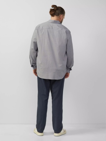 s.Oliver Big Sizes Camasa barbati big sizes, cu maneca lunga, Regular fit, Gri inchis - Img 5
