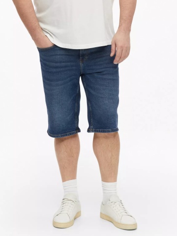 s.Oliver Big Sizes Pantaloni scurti de blug, barbati big sizes, Casby cu croiala Relaxed fit, Albastru inchis